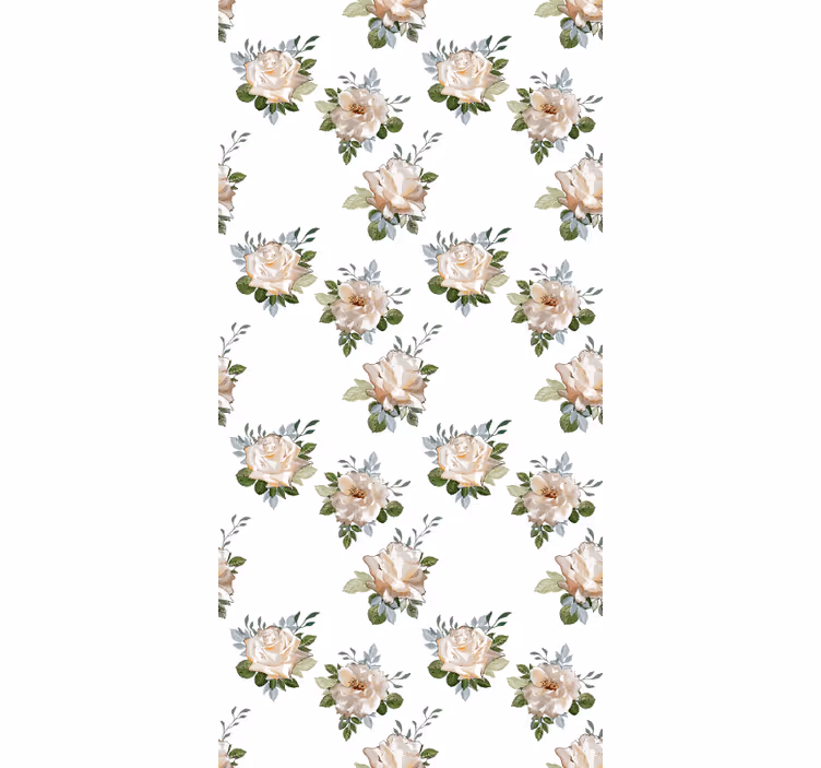 Papel de parede corredor arranjo branco delicado - TenStickers