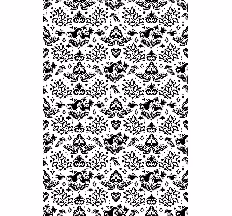 Papel de parede corredor elementos florais elegantes - TenStickers