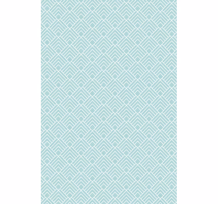 Papel de parede nórdicos linhas zigzag azul claro - TenStickers