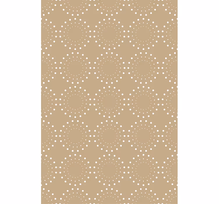 Papel de parede nórdicos bege claro com círculos brancos - TenStickers