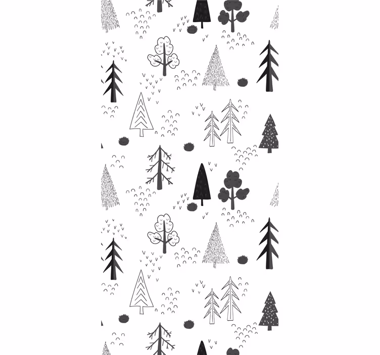 Papel de parede nórdicos árvores brancas minimalistas - TenStickers