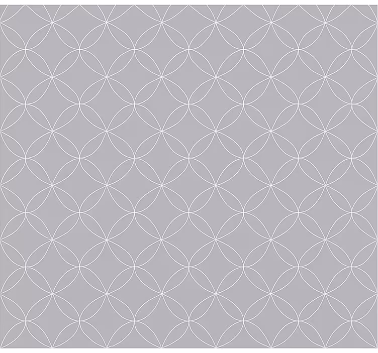 Papel de parede nórdicos flores geométricas cinzas - TenStickers