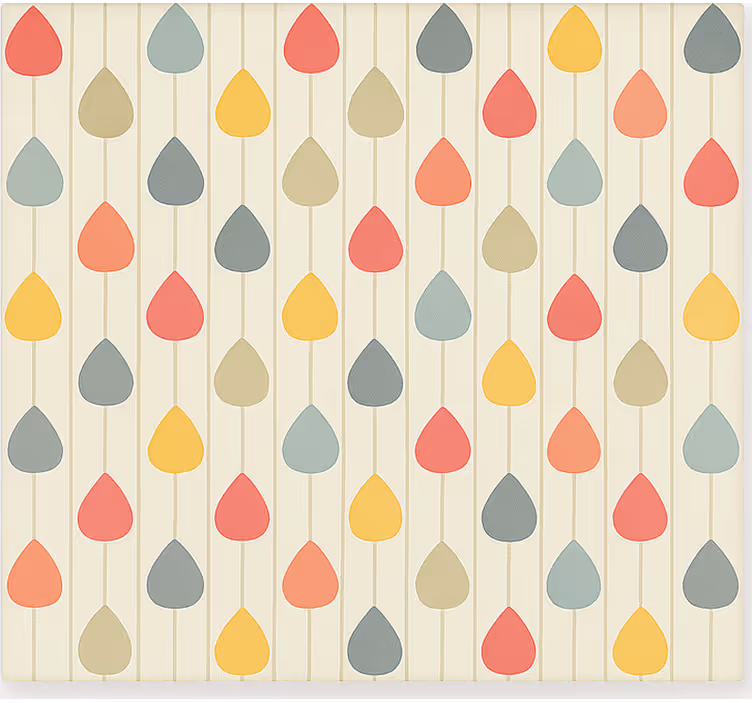 Papel de parede nórdicos gotas de chuva coloridas - TenStickers