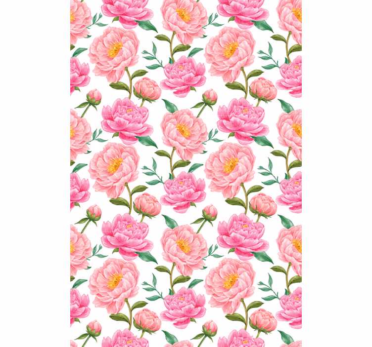 Papel de parede clássico flor rosa - TenStickers