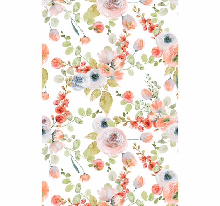 Papel de parede clássico ramos florais - TenStickers