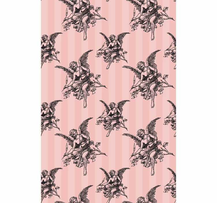 Papel de parede clássico com estampa toile de jouy - TenStickers