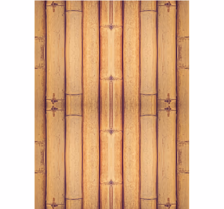Papel de parede para sala efeito textura de madeira de bambu - TenStickers