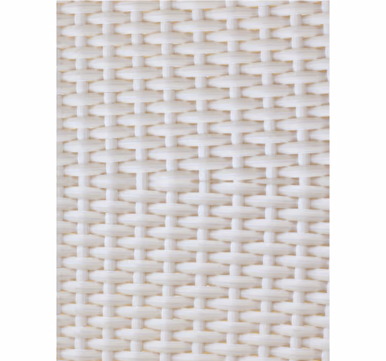 Papel de parede para sala efeito rattan branco - TenStickers