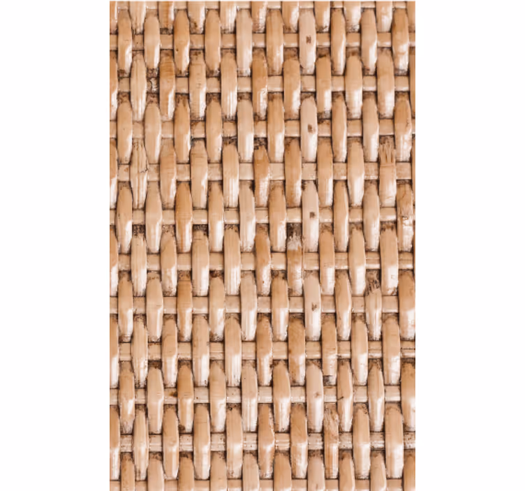 Papel de parede para sala imitação de fibra natural - TenStickers