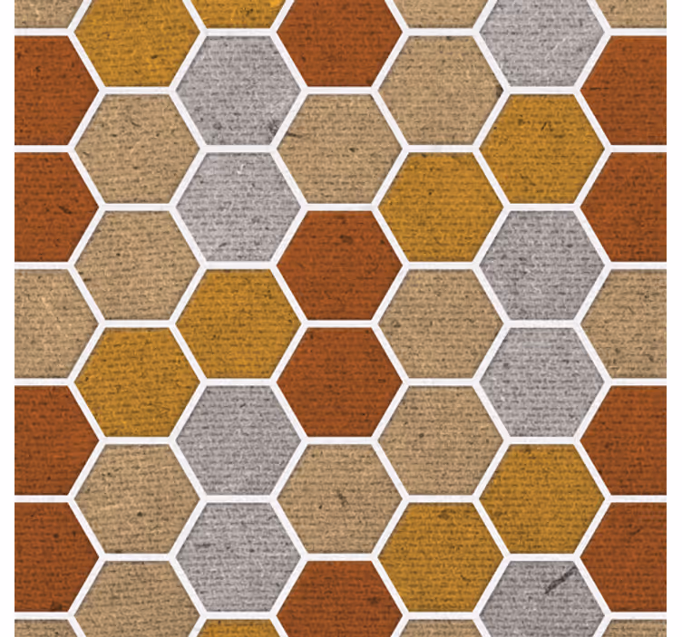 Papel de parede para sala com textura de colmeia - TenStickers