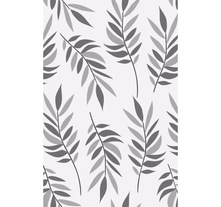 Papel de parede para sala padrão folha elegante - TenStickers