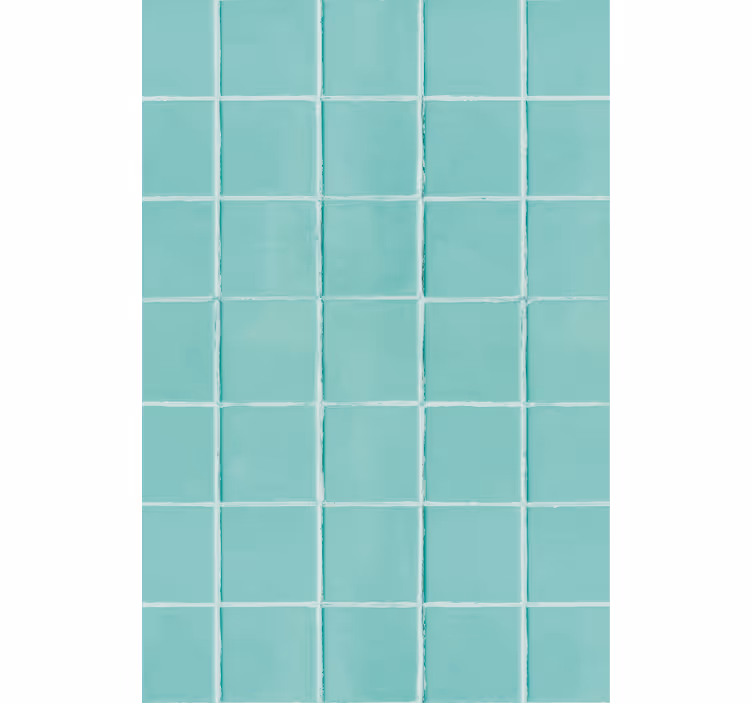 Papel de parede para sala superfície azulejada turquesa - TenStickers