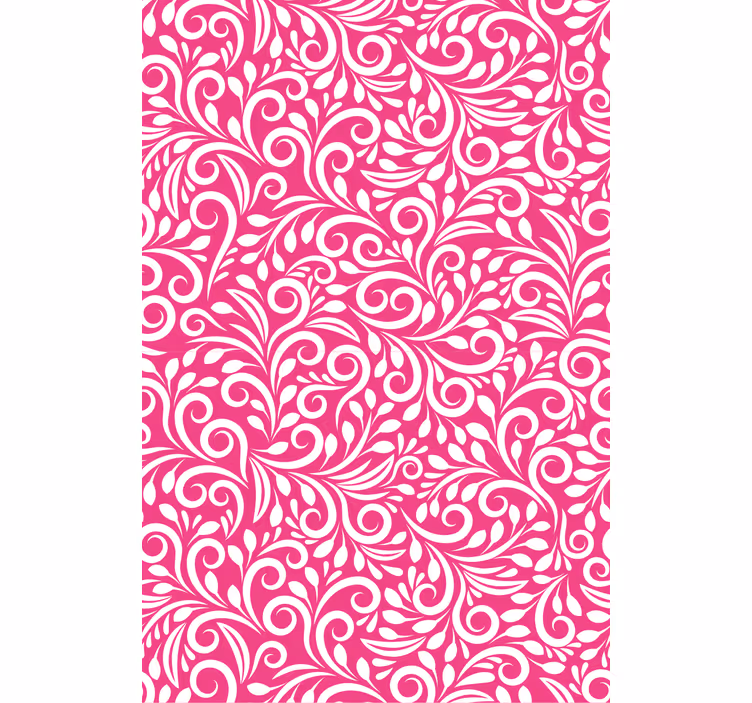 Papel de parede para sala padrão floral espiral - TenStickers