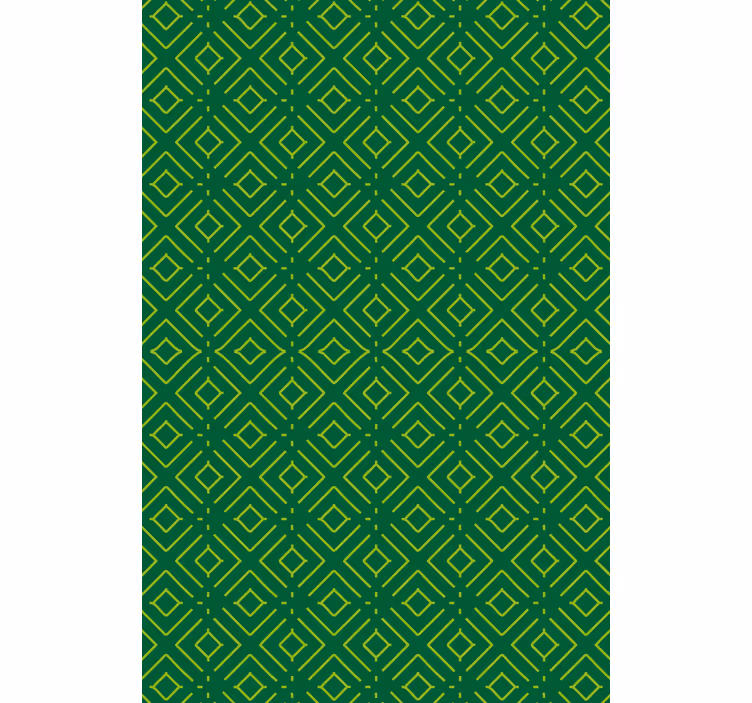Papel de parede para sala padrão geométrico verde - TenStickers