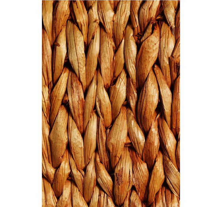 Papel de parede para sala tapete natural trançado - TenStickers
