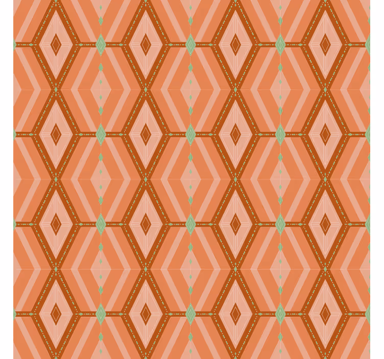 Papel de parede para sala padrão hexagonal geométrico - TenStickers
