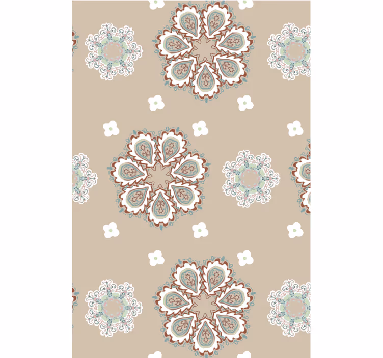 Papel de parede para sala com padrões florais elegantes - TenStickers