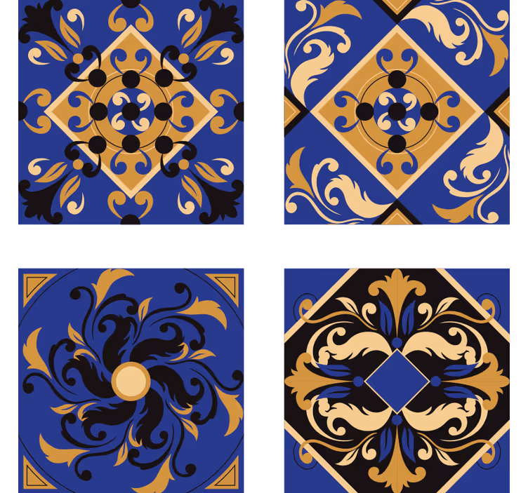 Papel de parede azulejo ladrilhos ornamentais - TenStickers