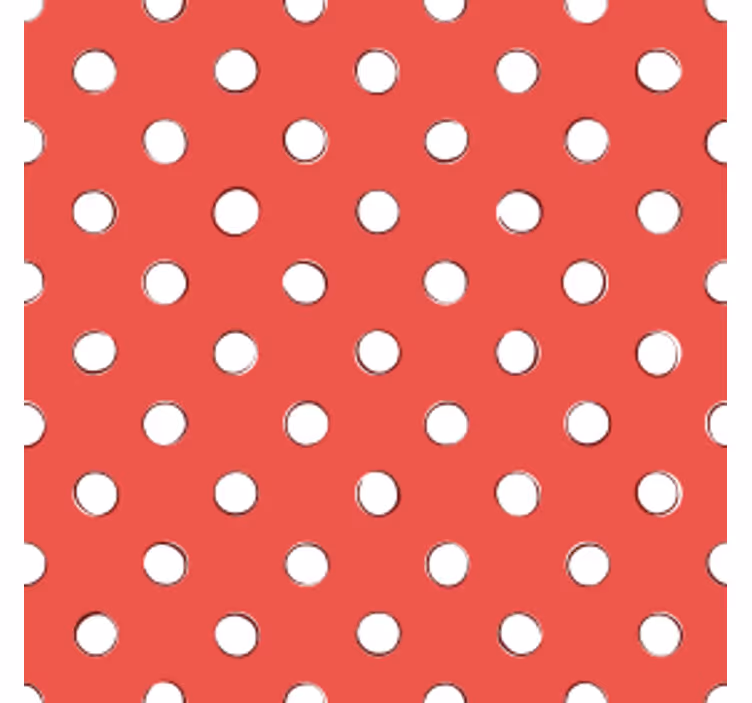 Papel de parede vintage bolinhas brancas fundo vermelho - TenStickers
