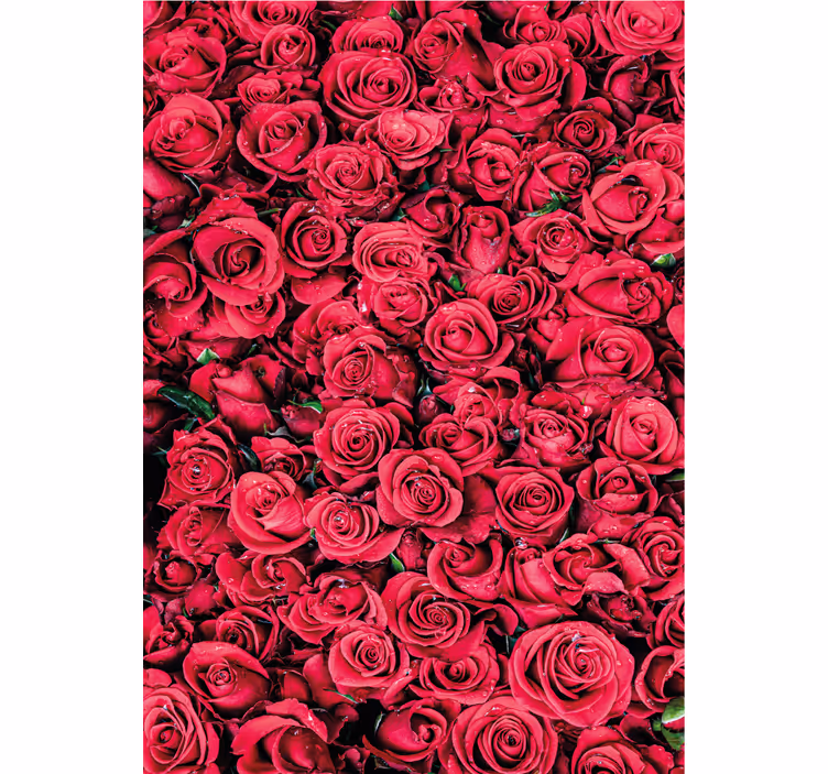 Papel de parede flores vermelhas com fundo texturizado - TenStickers