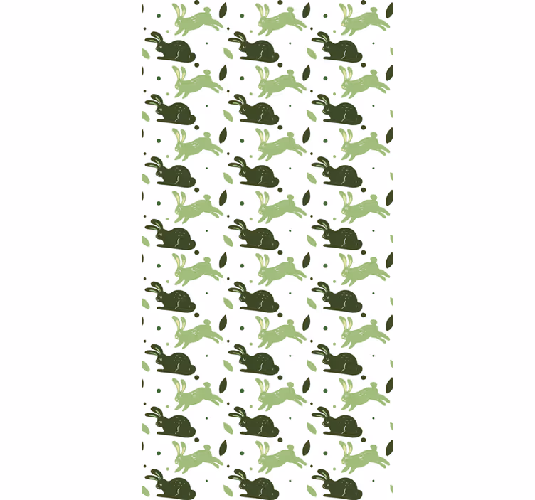 Papel de parede dinossauros coelhos verdes - TenStickers
