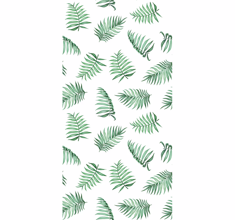 Papel de parede árvores folhas de palmeira verde - TenStickers