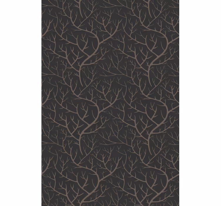 Papel de parede árvores floresta noturna escandinava - TenStickers