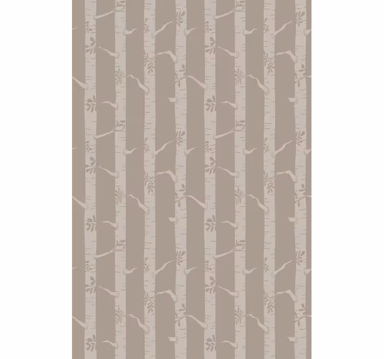 Papel de parede árvores padrão escandinavo de árvores finas - TenStickers