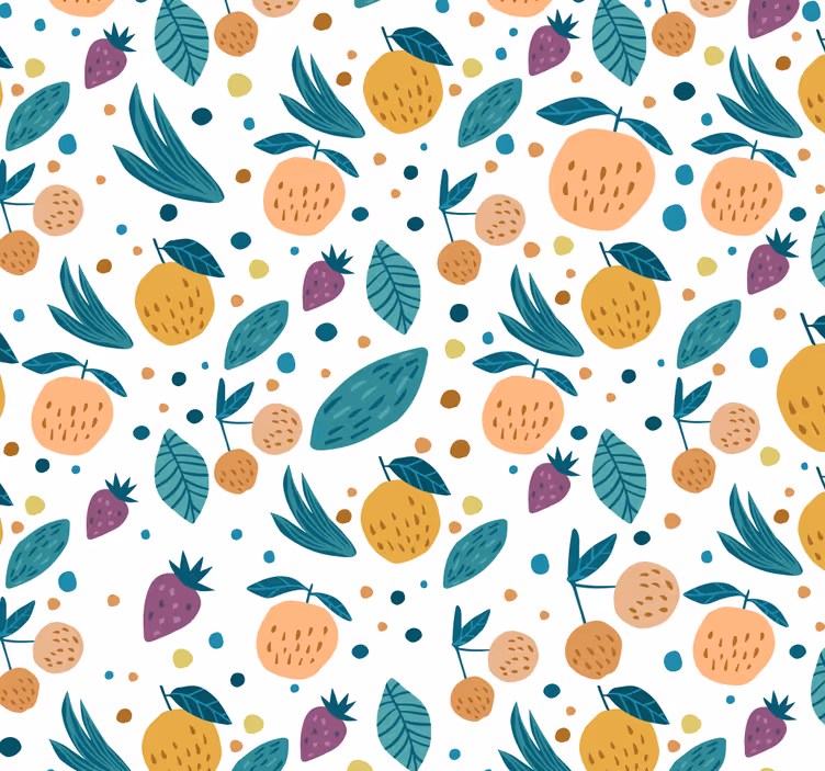 Papel de parede para cozinha sabores de frutas - TenStickers