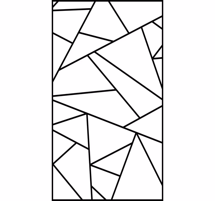 Papel de parede moderno com linhas geométricas pretas - TenStickers