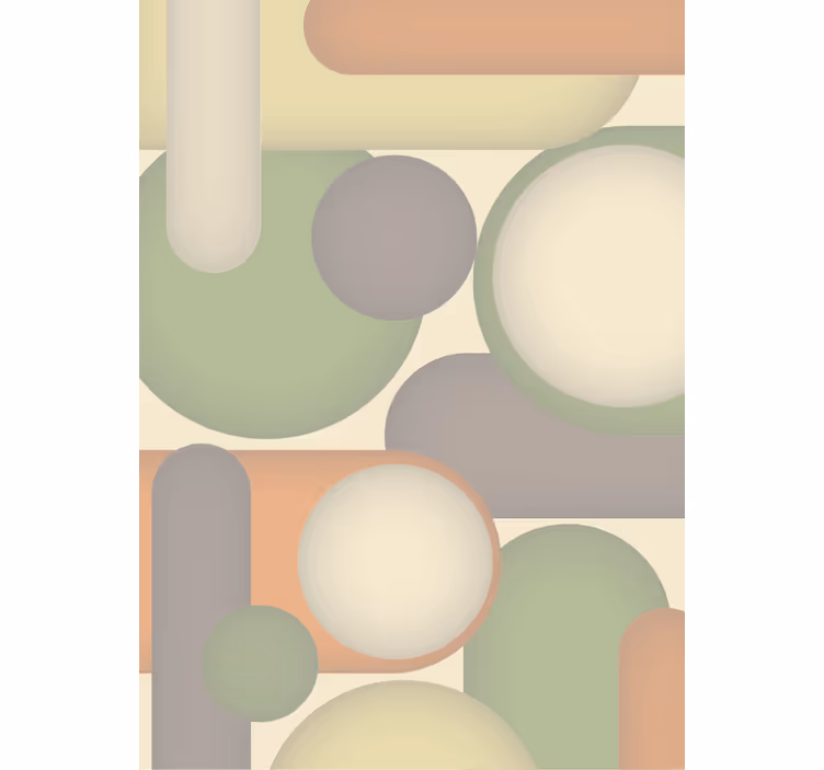Papel de parede moderno arranjo de círculos geométricos - TenStickers