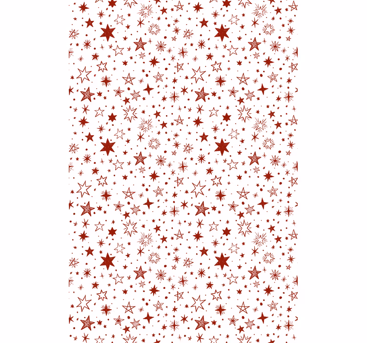 Papel de parede moderno estrela aquarelada vermelha - TenStickers