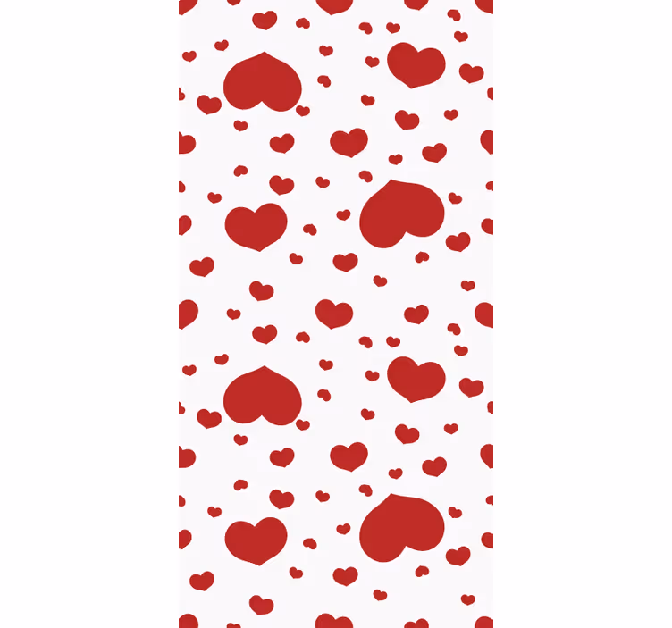 Papel de parede moderno corações pequenos e grandes - TenStickers