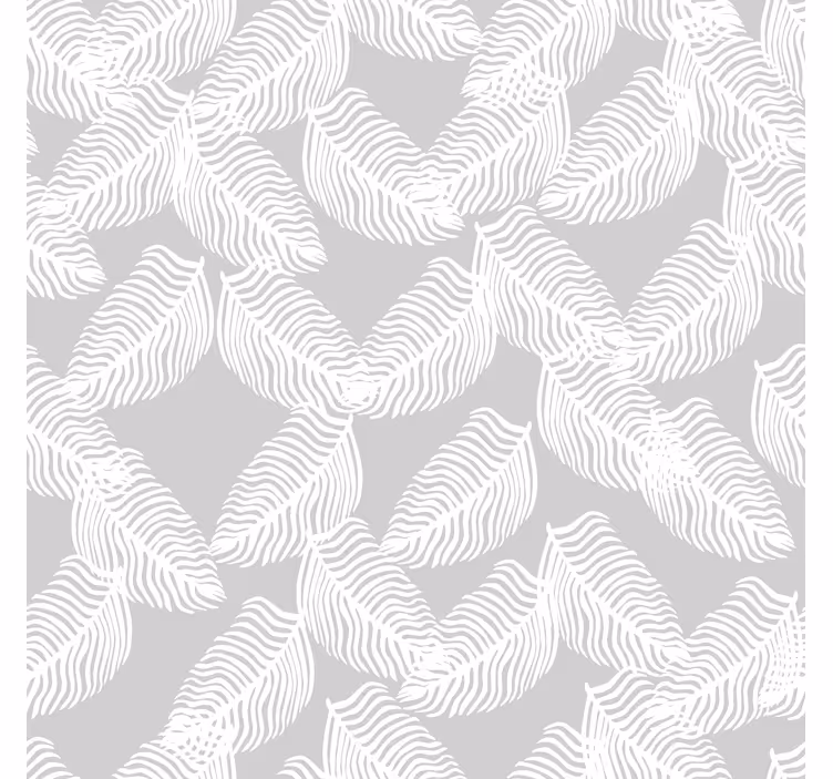 Papel de parede moderno floral minimalista cinza - TenStickers