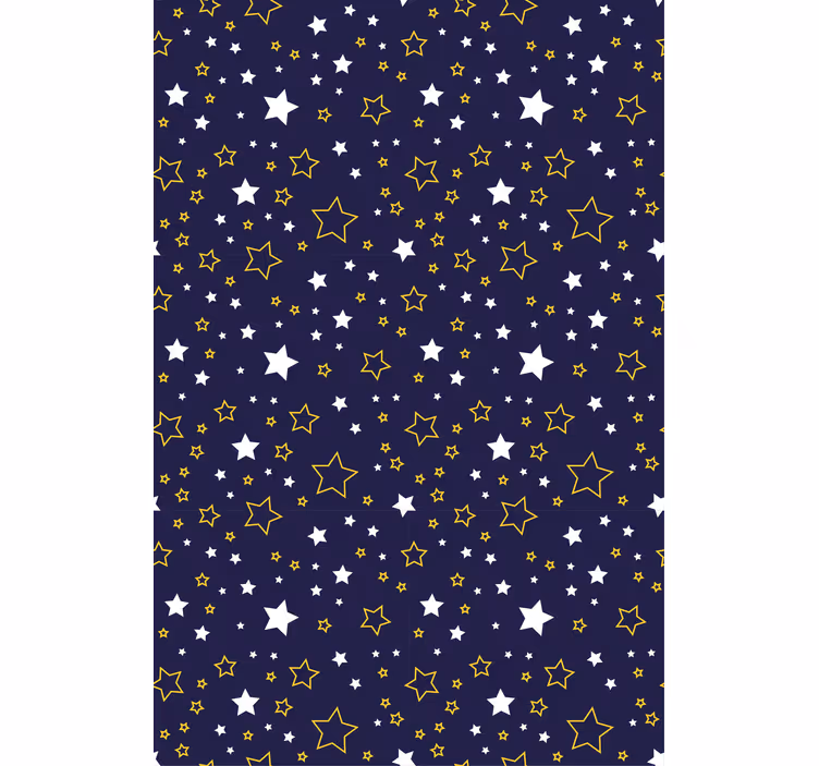 Papel de parede infantil com tema noite estrelada - TenStickers