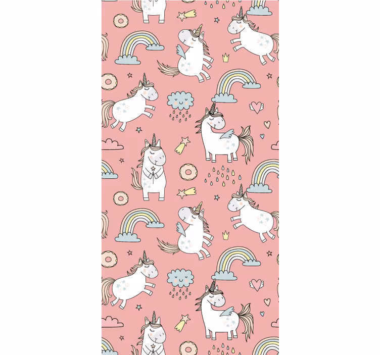 Papel de parede infantil encanto de unicórnio - TenStickers