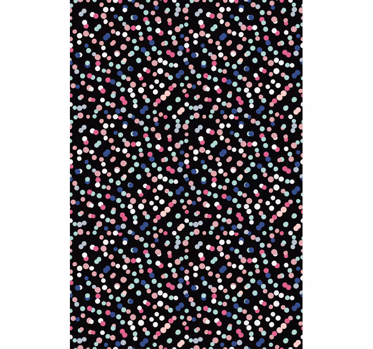 Papel de parede infanto juvenil com padrão de bolinhas coloridas - TenStickers
