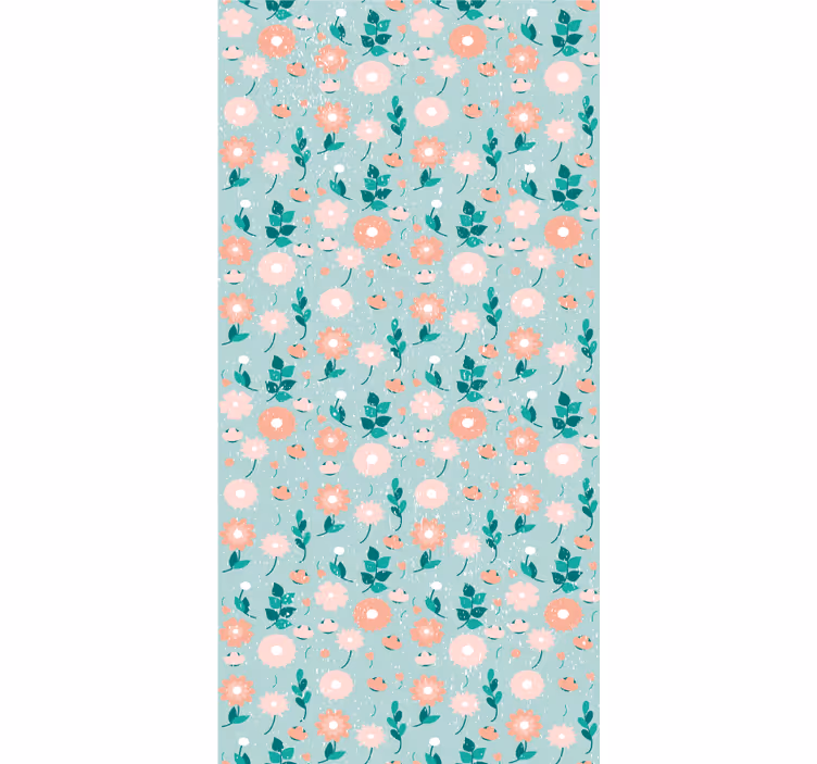 Papel de parede infanto juvenil flores pêssego - TenStickers
