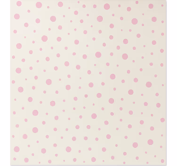 Papel de parede infanto juvenil com bolinhas elegantes rosa - TenStickers