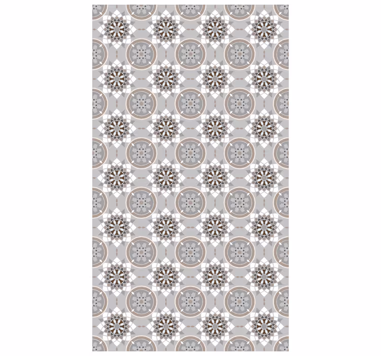 Papel de parede para cozinha com azulejo floral no chão - TenStickers