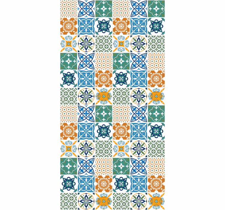 Papel de parede para cozinha mistura de azulejos porcelanatos - TenStickers