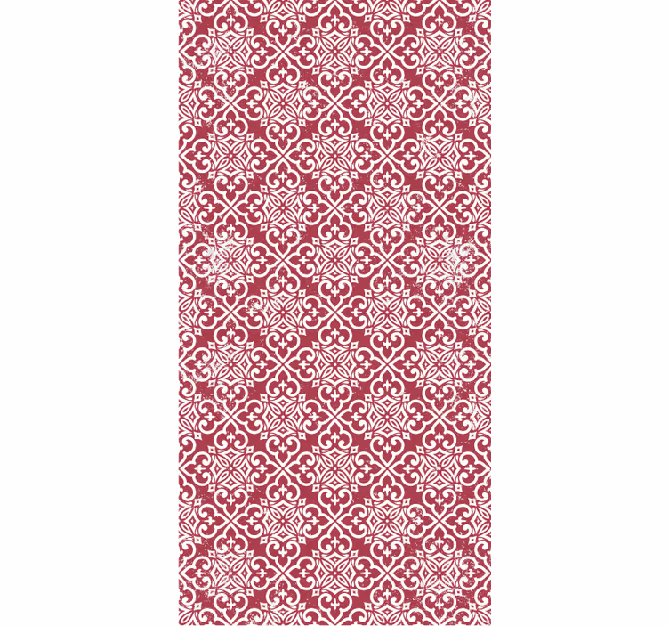 Papel de parede para cozinha vermelho marroquino - TenStickers