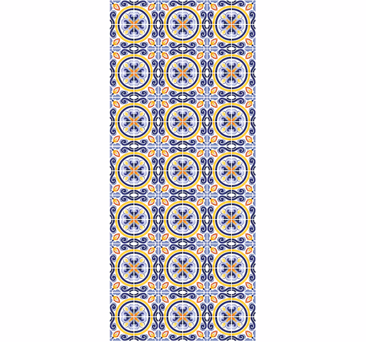 Papel de parede para cozinha azulejos de verão - TenStickers