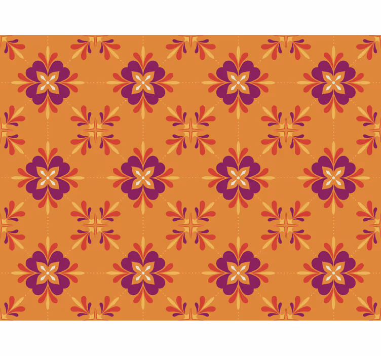 Papel de parede para cozinha com azulejos coloridos - TenStickers