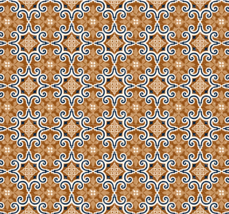 Papel de parede para cozinha azulejos estilo cimento - TenStickers