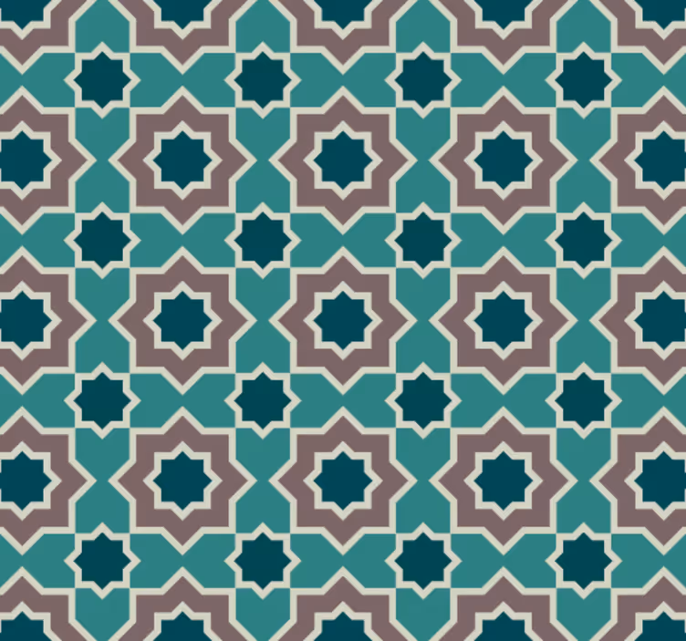 Papel de parede para cozinha formas verdes e turquesa - TenStickers
