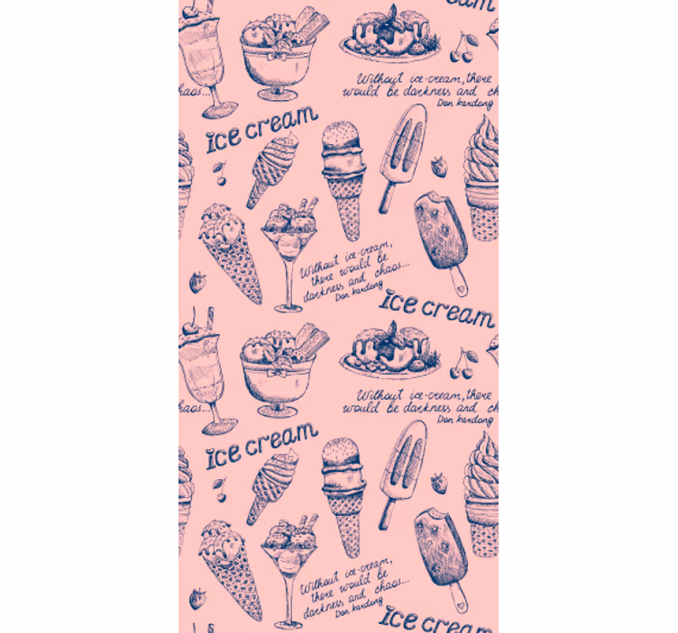 Papel de parede para cozinha delícias de sorvete - TenStickers