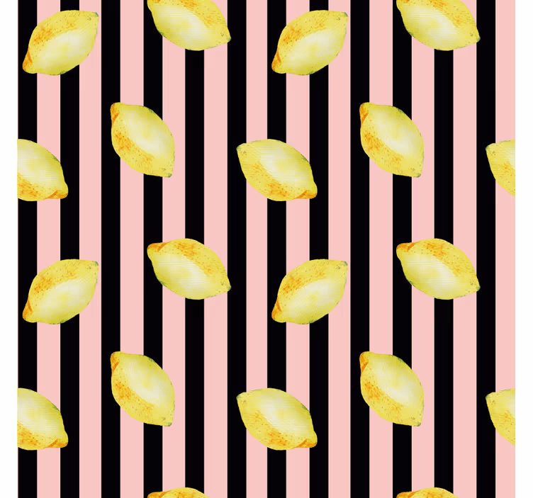 Papel de parede para cozinha padrão limão vibrante - TenStickers