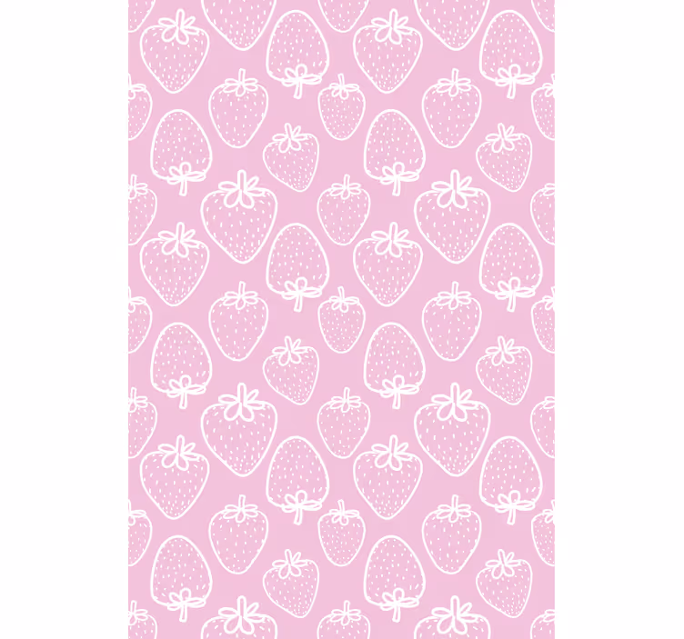Papel de parede para cozinha com estampa de morango - TenStickers