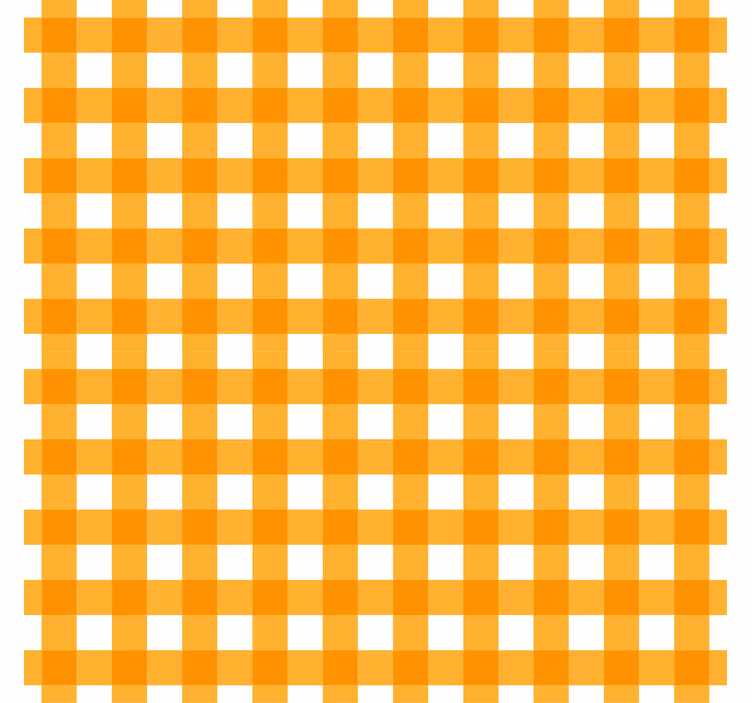 Papel de parede para cozinha com estampa xadrez laranja - TenStickers